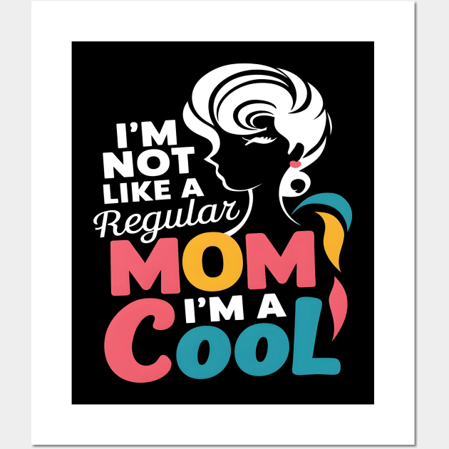 Cool Mom: Vibrant Silhouette Wall Art by ShopFusion